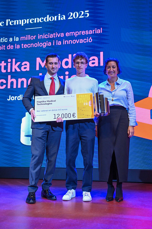 Premi Creatic a la millor iniciativa empresarial en l’àmbit de la tecnologia i la innovació. Haptika Medical Technologies