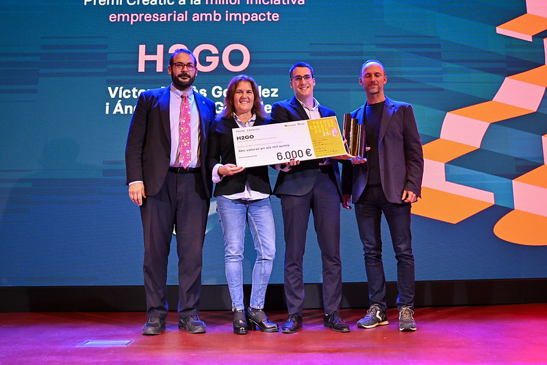Premi Creatic a la millor iniciativa empresarial amb impacte. H2GO